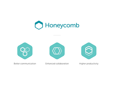 Honeycomb logo concept branding collaboration concept hackaton hexagon honeycomb icon logo productivity team