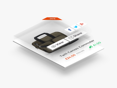 Product card breakdown card ecommerce flat layers product shopping