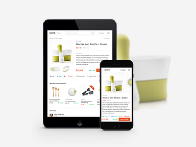 Product page category ecommerce flat layout mobile product responsive shopping
