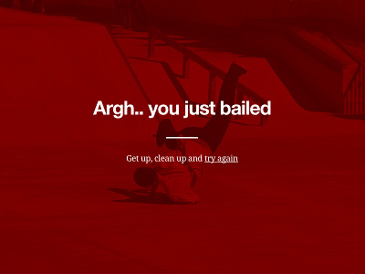 404 page 404 error kickflip portfolio skate skateboarding