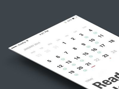 Monthly view calendar daily ios mobile month monthly productivity task todo