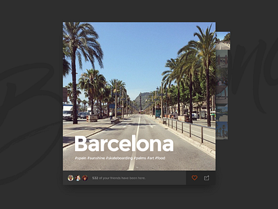 Location Card barcelona card filter instagram location photo skateboarding spain travel widget