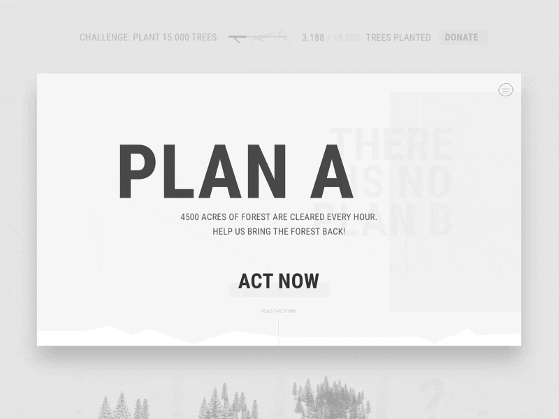 Plan A - Concept Presentation concept deforestation donation plana prototype website wireframe
