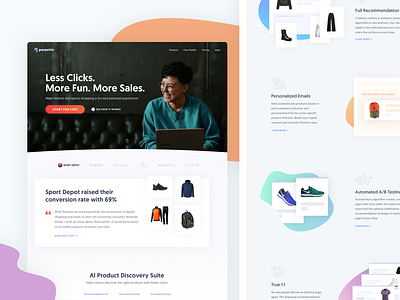 Perpetto Redesign blob ecommerce homepage online store products saas saas landing page shop