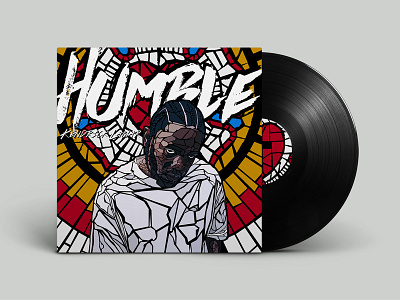 Kendrick Lamar - Humble Vinly art artist design graphic illustration illustrator kendricklamar mosaic vector vinyl