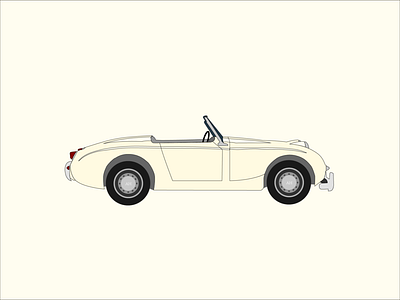 Austin Healey Sprite - Enamel Style cars design enamel illustration vector