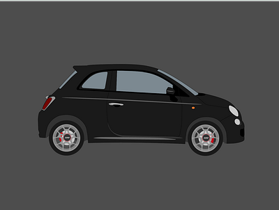 Fiat 500 - Enamel Style cars design enamel illustration vector