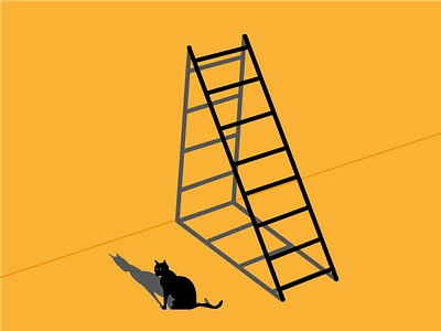 Day 13 - Unlucky for Some 100daychallenge cat design illustration perspective unlucky vector