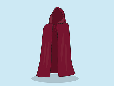 Day 22 - Burgundy Cloak 100daychallenge cloak design illustration vector