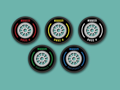 Day 24 - F1 Tyres 100daychallenge cars design f1 formula1 illustration pirelli tyre vector