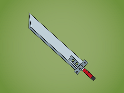 Day 28 - Buster Sword 100daychallenge buster design enamel final fantasy illustration sword vector