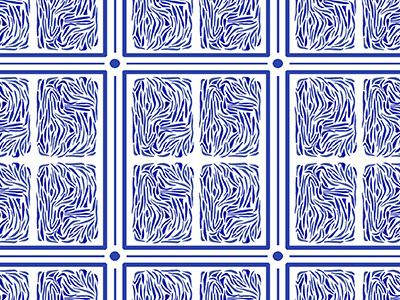 Blue Grid bark texture blue textile design watercolor