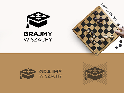 Chess Academy academy brand branding chess creative logo design flat grid icon identity logo logo mark mark monogram