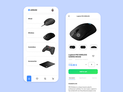 Mouse Shop App app app design application categories category page list mouse product product page shop shopping app sounds ui ux