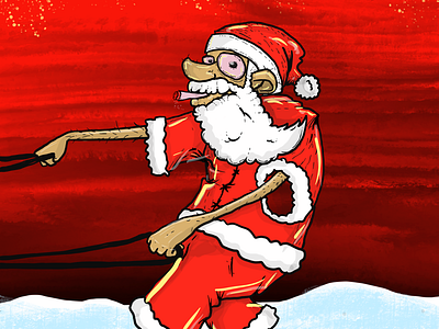 Santa freehand ipadpro procreate red santa claus sketch sketching