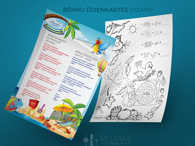 Children's menu design graphic design inspiration menu menu design