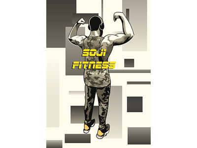 Commission: Soji Fitness adobe illustrator blackartist creativecloud creativity digitalart fitnesslogo gymart illustration learning