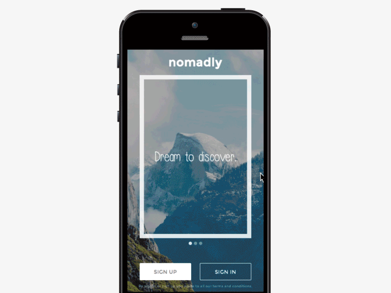 Sign Up - Daily UI #1 1 concept dailyui flinto nomadly