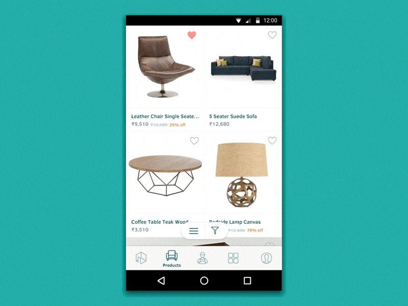 Product Storefront - Houzify android app e commerce principle shop sketch storefront
