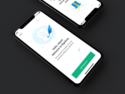 SignEasy - Onboarding activation app conversion design sprint documents e signature easy illustration iphone x on boarding sign signeasy