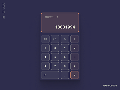 Calculator - DailyUI 004