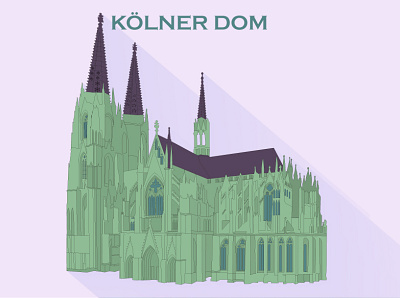 Kölner Dom architecture art cologne design europe flat graphic design icon illustration illustrator köln minimal monuments religion tourism type vector