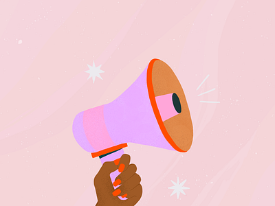 Megaphone adobe feminism graphic illustration illustrator internationalwomensday womensday