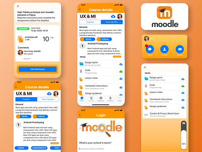 Moodle app redesign download education app mobile mobile app mobile design moodle university