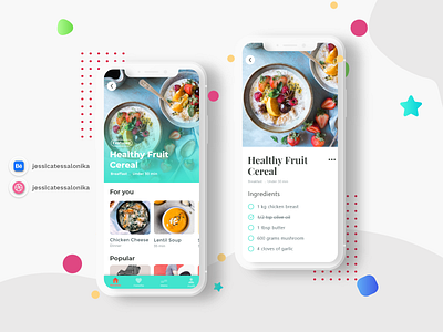 Cooking Recipe App app app design branding design designs dribbble best shot food app ui uidesign uiux design uiuxdesign ux