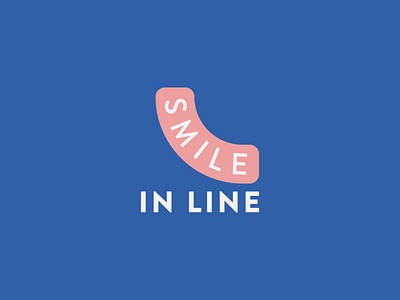 SMILE IN LINE logo for dental care brand brand design brand identity dental logo logo design logotype logotype design smile logo