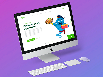 Food Service Website Landing Page Design