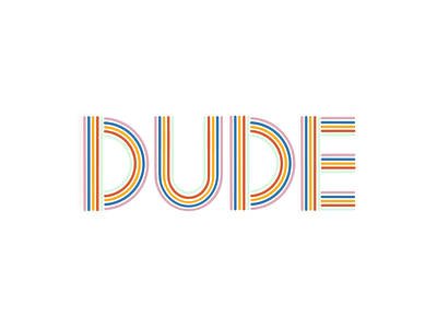 DUDE branding design dude feminist genderneutral illustration logo minimalism rainbow simplicity