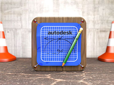 Dribbble Autodesk 3d cad icon