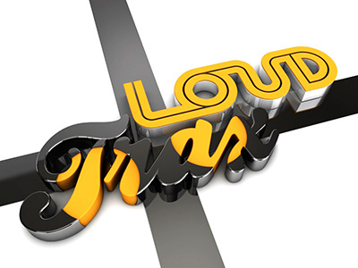 Loud Trax 3d typography