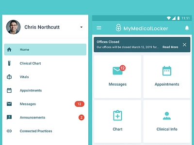MyMedicalLocker Android Refresh healthcare patient portal saas