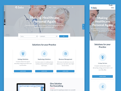 New iSalus Website WIP clean healthcare minimal website wordpress