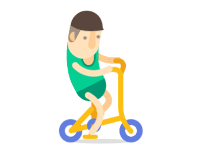 Mr.Tick Riding animation bike ride ticktick