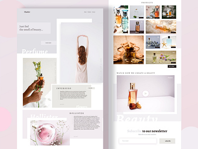 Perfume Store layout beauty clean clean design design layout minimal minimalism perfume pink ui uiux ux web website