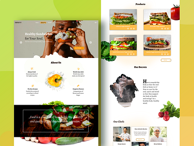 Namaste Sandwiches Store layout clean clean design design layout minimal namaste sandwich sandwiches store ui uiux ux vegetables web webdesign website