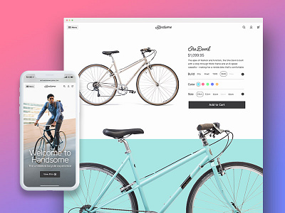 Handsome eCommerce Website bicycle bikes cycles debut design e commerce minnesota responsive ui user experience ux web
