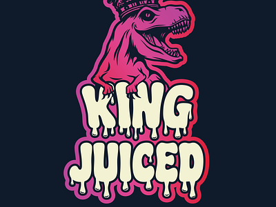 King Jooosed beer beer art branding craft beer dinosaur drippy identity illustration logo packaging t rex type typography