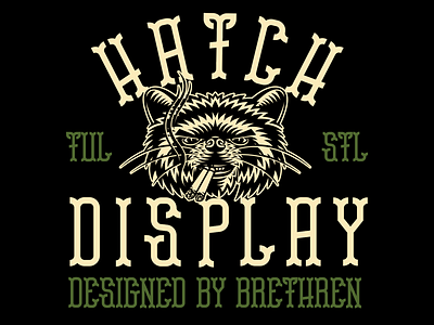 Hatch Display branding decorative font labels new font packaging type typography