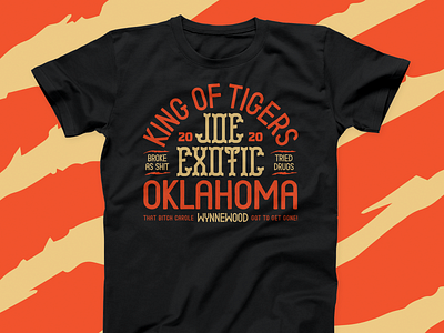 KING OF TIGERS! apparel badge branding carole kittens oklahoma typography