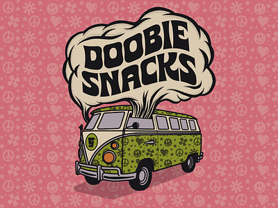 Doobie Snacks! 420 badge beer branding brethren chronic chronic sans doobie font funky hippie identity illustration lettering new font scooby doo stoner type typography