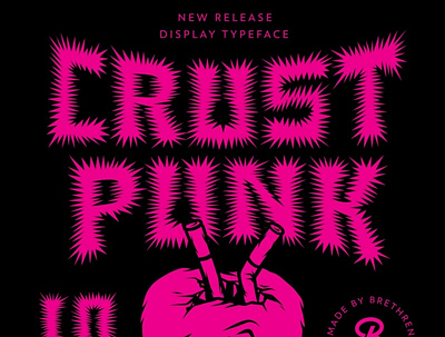CRUST PUNK apparel badge branding crust punk font illustration metal patches punk rock resources spikey type typography underground