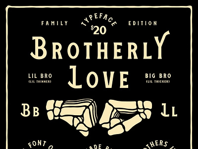 BROTHERLY LOVE FONT FAMILY badge branding brothers craft beer font family identity illustration lettering logo new font packaging resources type typography