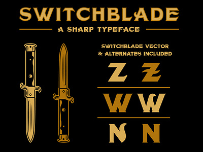 Switchblade font graphic design type