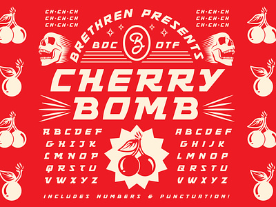 Cherry Bomb font graphic design type vector