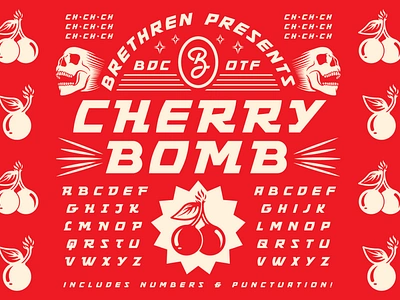 Cherry Bomb font graphic design type vector