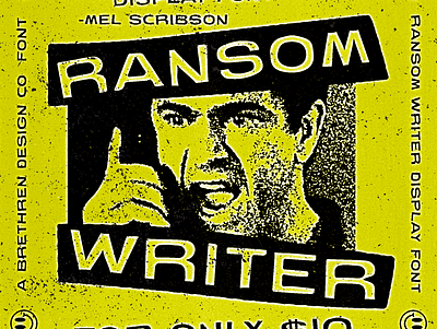 Ransom Writer Display Font badge branding flyer identity punk punk rock ransom type typography xerox